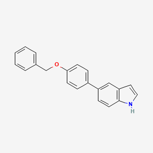 molecular formula C21H17NO B12843911 5-[4-(Benzyloxy)phenyl]-1H-indole 