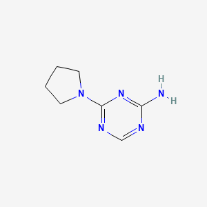 molecular formula C7H11N5 B1284401 4-(吡咯啉-1-基)-1,3,5-三嗪-2-胺 CAS No. 940980-96-1