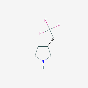 molecular formula C6H10F3N B12844056 (R)-3-(2,2,2-trifluoroethyl)pyrrolidine 
