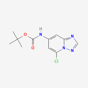 molecular formula C11H13ClN4O2 B12844364 tert-Butyl (5-chloro-[1,2,4]triazolo[1,5-a]pyridin-7-yl)carbamate 