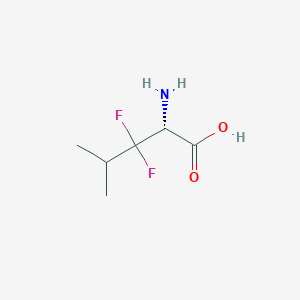 molecular formula C6H11F2NO2 B12844375 beta,beta-Difluoro leucine 