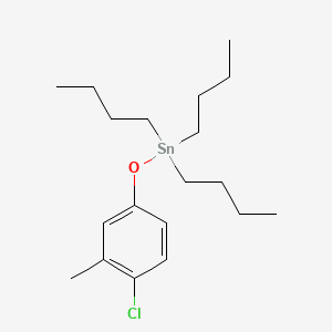 molecular formula C19H33ClOSn B1284443 Tributyl(4-chloro-3-methylphenoxy)stannane CAS No. 15741-98-7