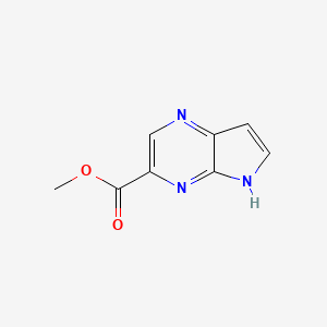 molecular formula C8H7N3O2 B12844477 Methyl 5H-pyrrolo[2,3-b]pyrazine-3-carboxylate 