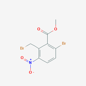molecular formula C9H7Br2NO4 B12844479 Methyl 6-bromo-2-(bromomethyl)-3-nitrobenzoate 