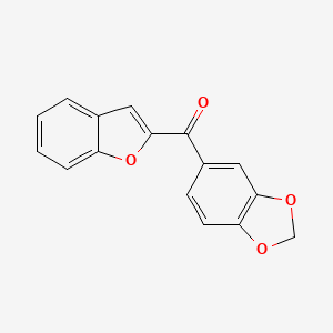 molecular formula C16H10O4 B1284458 Benzo[1,3]dioxol-5-YL-benzofuran-2-YL-methanone CAS No. 497058-31-8