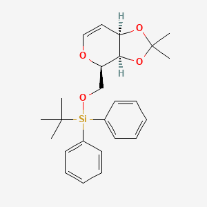 molecular formula C25H32O4Si B12844585 tert-Butyl(((3aR,4R,7aR)-2,2-dimethyl-3a,7a-dihydro-4H-[1,3]dioxolo[4,5-c]pyran-4-yl)methoxy)diphenylsilane 