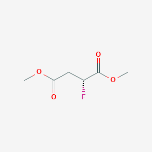 molecular formula C6H9FO4 B12844602 Dimethyl (2R)-2-fluorobutanedioate CAS No. 76003-45-7