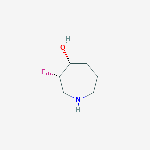 molecular formula C6H12FNO B12844609 Cis-(3S,4R)-3-fluoroazepan-4-ol 
