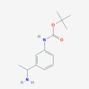 molecular formula C13H20N2O2 B1284466 tert-Butyl (3-(1-aminoethyl)phenyl)carbamate CAS No. 886362-19-2