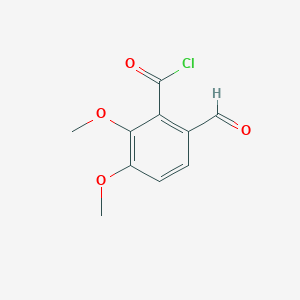 molecular formula C10H9ClO4 B12845056 6-Formyl-2,3-dimethoxybenzoyl chloride 