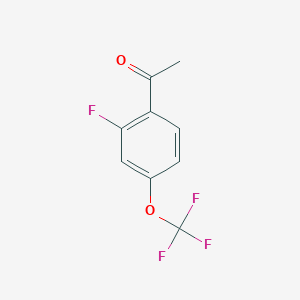 molecular formula C9H6F4O2 B12845098 1-(2-Fluoro-4-(trifluoromethoxy)phenyl)ethanone 
