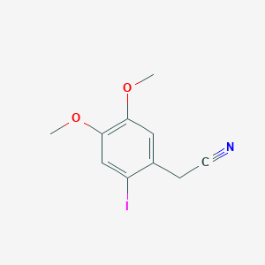 molecular formula C10H10INO2 B128454 2-(2-碘-4,5-二甲氧基苯基)乙腈 CAS No. 58432-84-1
