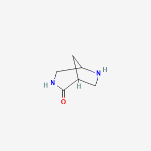 molecular formula C6H10N2O B12845405 3,6-Diazabicyclo[3.2.1]octan-2-one 