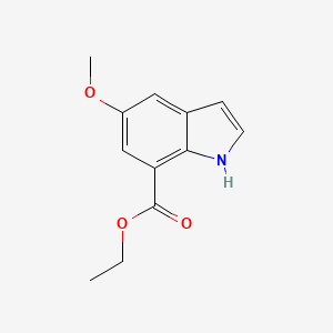 molecular formula C12H13NO3 B12845585 ethyl 5-methoxy-1H-indole-7-carboxylate 