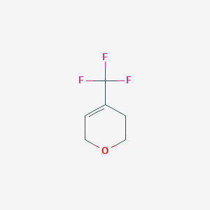 molecular formula C6H7F3O B12845917 3,6-Dihydro-4-(trifluoromethyl)-2H-pyran 