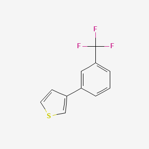 molecular formula C11H7F3S B12845988 3-[3-(Trifluoromethyl)phenyl]thiophene CAS No. 886503-60-2
