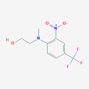 molecular formula C10H11F3N2O3 B012846 2-[Methyl-2-nitro-4-(trifluoromethyl)anilino]ethan-1-ol CAS No. 103748-04-5
