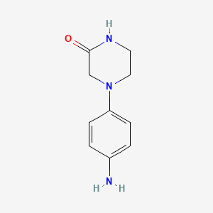 molecular formula C10H13N3O B1284600 4-(4-Aminophenyl)-2-piperazinone CAS No. 223786-04-7