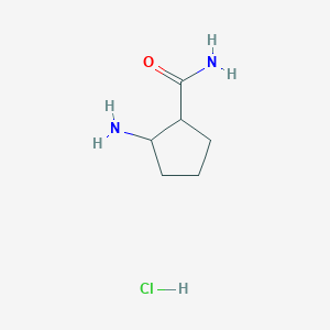 molecular formula C6H13ClN2O B12846040 2-Aminocyclopentanecarboxamide hydrochloride 