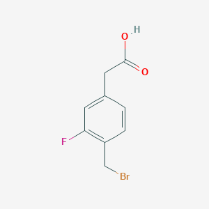 molecular formula C9H8BrFO2 B12846113 4-(Bromomethyl)-3-fluorophenylacetic acid 