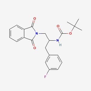 molecular formula C22H23FN2O4 B12846164 tert-Butyl (1-(1,3-dioxoisoindolin-2-yl)-3-(3-fluorophenyl)propan-2-yl)carbamate 