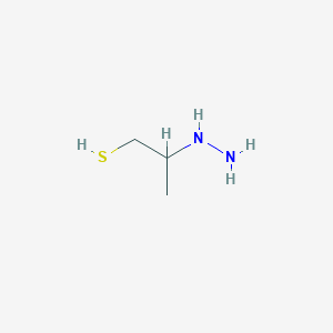 molecular formula C3H10N2S B12846179 2-Hydrazinylpropane-1-thiol 