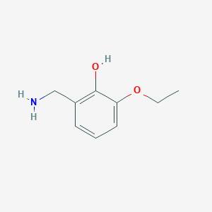 molecular formula C9H13NO2 B1284630 2-(Aminomethyl)-6-ethoxyphenol CAS No. 736946-64-8