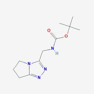 molecular formula C11H18N4O2 B12846340 tert-Butyl ((6,7-dihydro-5H-pyrrolo[2,1-c][1,2,4]triazol-3-yl)methyl)carbamate CAS No. 1824068-85-0