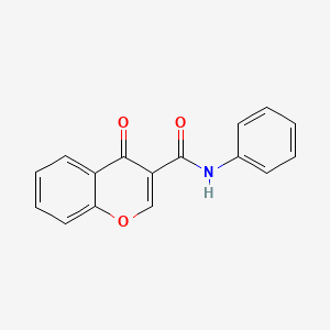 molecular formula C16H11NO3 B12846346 4-oxo-N-phenyl-4H-chromene-3-carboxamide 