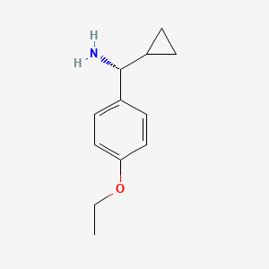molecular formula C12H17NO B12846354 (r)-Cyclopropyl(4-ethoxyphenyl)methanamine CAS No. 1079656-85-1