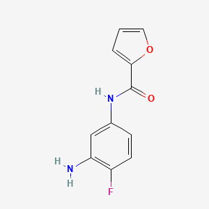 molecular formula C11H9FN2O2 B1284636 N-(3-amino-4-fluorophenyl)furan-2-carboxamide CAS No. 926222-78-8