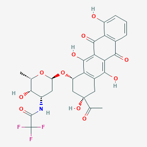 molecular formula C28H26F3NO11 B128464 N-(Trifluoroacetyl)-1-desmethyl Daunorubicin CAS No. 68594-06-9
