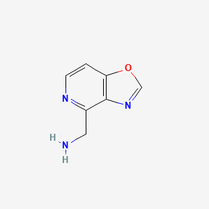 molecular formula C7H7N3O B12846414 Oxazolo[4,5-c]pyridine-4-methanamine 