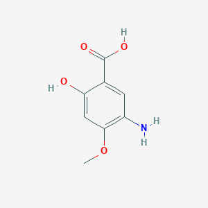 molecular formula C8H9NO4 B12846437 5-Amino-2-hydroxy-4-methoxybenzoic acid 