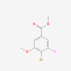 molecular formula C9H8BrIO3 B12846483 Methyl 4-bromo-3-iodo-5-methoxybenzoate 