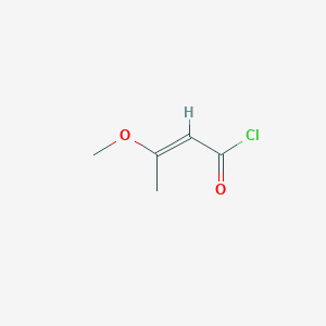 molecular formula C5H7ClO2 B12846555 (E)-3-Methoxy-2-butenoyl chloride 
