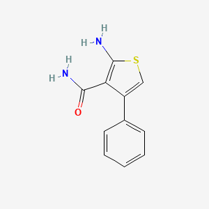 molecular formula C11H10N2OS B1284683 2-Amino-4-phenylthiophene-3-carboxamide CAS No. 150302-19-5