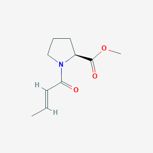 molecular formula C10H15NO3 B12846891 (S,E)-Methyl 1-(but-2-enoyl)pyrrolidine-2-carboxylate 