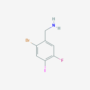 molecular formula C7H6BrFIN B12846909 2-Bromo-5-fluoro-4-iodobenzylamine 