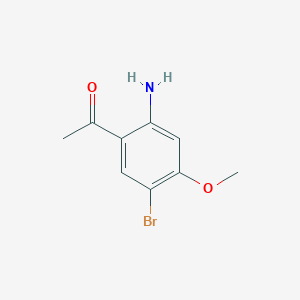 molecular formula C9H10BrNO2 B12846929 1-(2-Amino-5-bromo-4-methoxyphenyl)ethan-1-one 