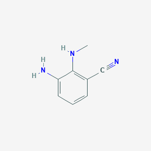 molecular formula C8H9N3 B12846964 3-Amino-2-(methylamino)benzonitrile 