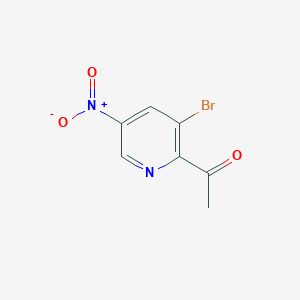 molecular formula C7H5BrN2O3 B12846983 2-Acetyl-3-Bromo-5-Nitropyridine 