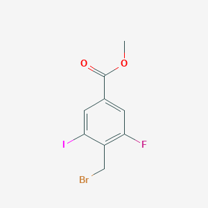 molecular formula C9H7BrFIO2 B12847036 Methyl 4-(bromomethyl)-3-fluoro-5-iodobenzoate 
