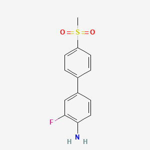 molecular formula C13H12FNO2S B12847077 3-Fluoro-4'-(methylsulfonyl)[1,1'-biphenyl]-4-amine 