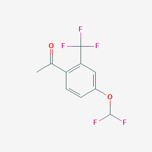 molecular formula C10H7F5O2 B12847091 4-(Difluoromethoxy)-2-(trifluoromethyl)acetophenone 