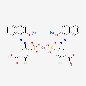molecular formula C34H18CaCl2N4Na2O12S2 B12847148 calcium;disodium;4-carboxy-5-chloro-2-[(2-oxidonaphthalen-1-yl)diazenyl]benzenesulfonate CAS No. 5850-80-6