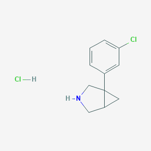 B128472 1-(3-Chlorophenyl)-3-azabicyclo[3.1.0]hexane Hydrochloride CAS No. 66503-94-4