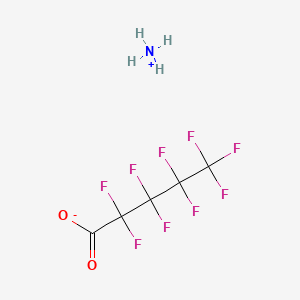 molecular formula C5HF9O2.H3N<br>C5H4F9NO2 B12847212 Ammonium perfluorovalerate CAS No. 68259-11-0