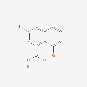 molecular formula C11H6BrIO2 B12847251 8-Bromo-3-iodo-1-naphthoic acid 