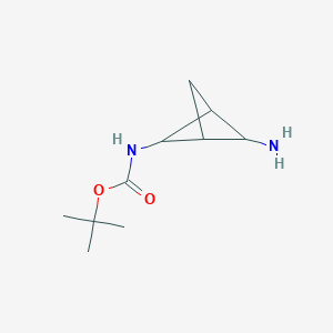 molecular formula C10H18N2O2 B12847270 tert-Butyl (4-aminobicyclo[1.1.1]pentan-2-yl)carbamate 